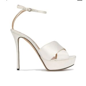 SERGIO ROSSI Alma white satin sandal
